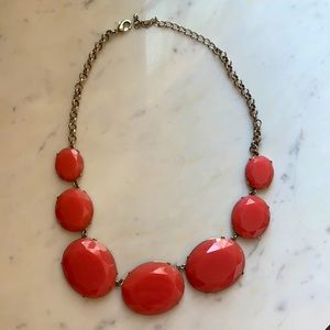 JCrew pink and gold circle bubble necklace